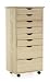 Ewins 8 Drawer Hobby, Craft, or Storage Mobile Pine Tower Cart - Office Storage