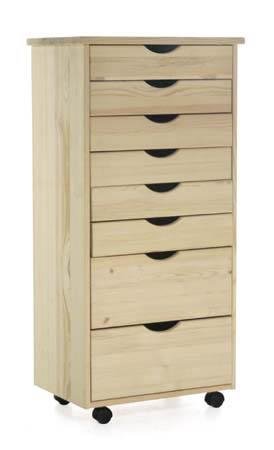 Kitchen: Ewins Solid Unfinished Pine Storage Cart