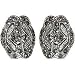 Beaded Earrings in Sterling Silver & Thai Gemstone 0.5 " (pr324erng)
