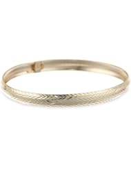 Sterling Silver Herringbone Designed Flex Bangle Bracelet