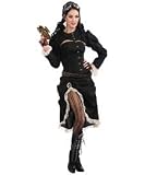 Woman's Steampunk Renegade Costume, Black/White, One Size