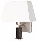 Brockton Collection Satin Steel/Leather Finish Wall Lamp