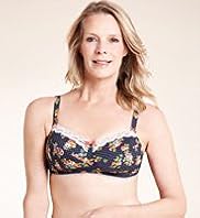 Post Surgery Floral Non Wired Bra