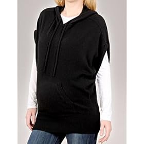A Pea in the Pod Collection: Vince Elbow Sleeve Hooded Maternity Sweater