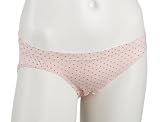  : No Nonsense Women's Microfiber Bikini Panties, Pink Dot/ White Solid, Small, 2-Pack