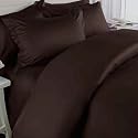 MARRIKAS 300TC Egyptian Cotton KING SOLID CHOCOLATE Duvet Cover Set