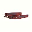 Ed Hardy Women's Tiger Belt Red Suede Leather