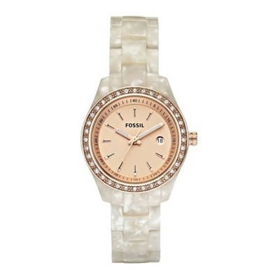 Fossil Women's ES2864 Stella Rose Gold Dial Watch