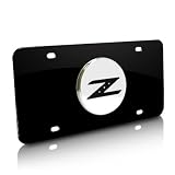 Nissan 350Z Z Logo on Black Steel License Plate