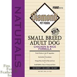 Diamond Naturals Dry Food for Adult Dogs, Small Breed Chicken and Rice Formula, 18 Pound Bag