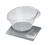 Linear Plus Bowl 11 Pound Kitchen Scale with Bowl, Silver