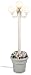 European 00391 Patio Lamp White Body With Four White Globes and Planter 80-inches Tal...