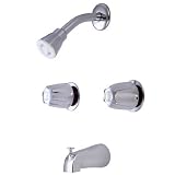 Kingston Brass KF112 Americana 8-Inch Twin Handle Center Tub and Shower Valve, Polished Chrome