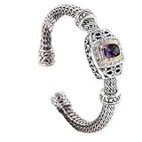925 Silver, Diamond, Amethyst & Peridot Bracelet with 14k Gold Accents (2.09ctw)