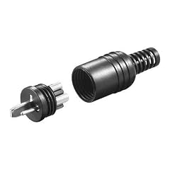 Lautsprecherstecker mit Schraubanschluss, Knickschutz, schraubbares Geh�use