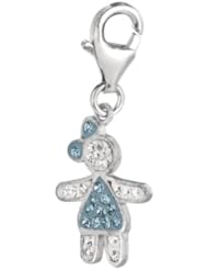 925 Sterling Silver March Birthstone Girl Charm, For Chamilia, Pandora, Biagi, Personality, Reflections And More Charm Bracelets