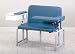 Bariatric blood drawing chair with upholstered seat/drawer & flip-arm