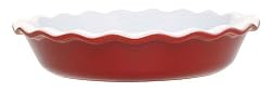Emile Henry 9-Inch Pie Dish, Cerise Red