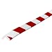 Independent Warehouse 60-6740-2 Knuffi Type E Polyurethane Foam 90 Degree Shelf Bumper Guard, 196-3/4" Length x 1" Width x 1" Height, Red/White