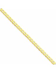 14k Polished Curb Link Anklet