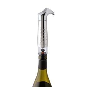 L'Atelier du Vin - 095243-8 - Pompe Gard'vin On/Off + 2 Bouchons On/Off - M�tal