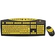 Keys-U-See&reg; Wireless Keyboard and Mouse - Yellow Keys with Black Large Jumbo Print for Weak Vision or Dim Dark Light