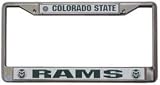 Colorado State Rams Chrome License Plate Frame