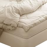 PureGrow Wool filled 1/12in Organic Mattress Pad-Cal King