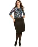 Calvin Klein Plus Size Drape-Neck Dress