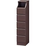 木製シンプルチェスト/タンス ブラウン 【CHESCA】チェスカ