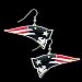 New England Patriots Hook Earrings - NFL Football Fan Shop Sports Team Merchandise