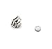 4mm Round Cut Jet Cubic Zirconia 4-Prong Magnetic Stud Earrings in Silver-Tone