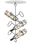 Spectrum Diversified 49410 Black Hanging Wine Caddy - 6 Bottle