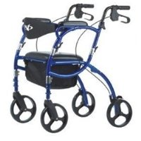 Airgo Navigator 2 in 1 Transport Chair / Rollator TITANIUM SILVER