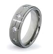 Titanium Ring with Cubic Zirconia - Size: 8-12