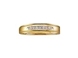 Mens 10k. Yellow Gold Diamond Wedding Band