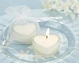 HeartLights Frosted Glass Heart Candles Set of 4 (Set of 96) - Baby Shower Gifts & Wedding Favors