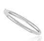 14k White Gold 7 inch Classic Shine 5mm Bangle Bracelet