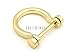 CRAFTMEmore D-Rings Screw In Shackle Horseshoe U Shape D Ring DIY Leather Craft Purse Keychain Accessories for 3/4 Inch Strap 4 pcs (Gold)