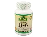 Alfa Vitamins Vitamin B6 100 mg 100 tablets Hormonal Balance Immune System