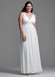 Davids Bridal Knit jersey gown with charmeuse detail Style 9INT13095, Ivory, 22 31ZiQk48WhL. SL160 Davids Bridal Knit jersey gown with charmeuse detail Style 9INT13095, Ivory, 22
