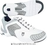 K-Swiss Men's Glaciator SCD (White/Silver) Tennis Shoes, Available in Sizes 6.5 thru 14