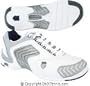 K-Swiss Men's Glaciator SCD (White/Silver) Tennis Shoes - Size 7.5