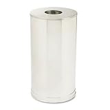 Open Top Trash Receptacle, 15 Gallon, Satin Stainless URICC16SSS