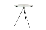 Baxton Studio Triplet End Table in Brushed Nickel