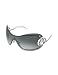 Roberto Cavalli Cicno - Swarovski Serpent Shield Rimless Sunglasses silver/gradient smoke