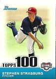2010 Bowman Stephen Strasburg Topps 100 Rookie Card Insert (Washington Nationals Pitching Phenom) - With Protective Screwdown Case!