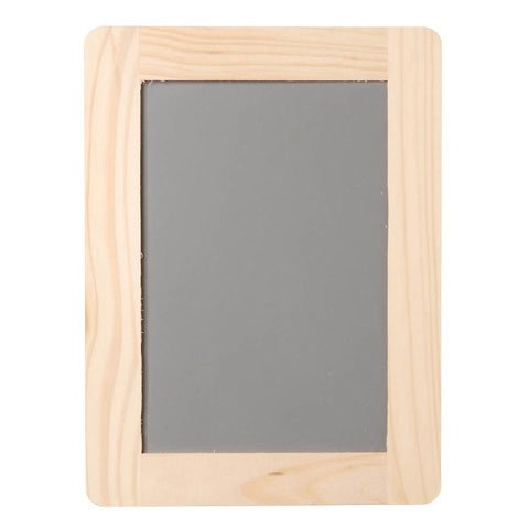 Bradforth - Synthetic Chalkboard With Unfinished Wood Frame, 4 X 6 Inch -Pack of 6 Chalkboards, Gray