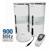 Cables Unlimited Audio Unlimited SPK-VELO-W Premium 900Mhz Wireless Indoor/Outdoor Speakers with Remote (White)