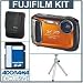Fujifilm FinePix XP150 Digital Camera Kit - Orange - with 8GB SD Memory Card, Camera Case, Table Top Tripod